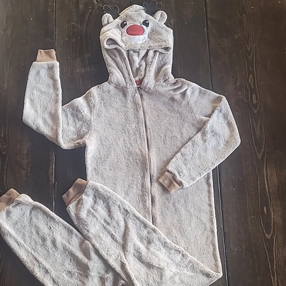 Soft Fuzzy Christmas Onesies Onesie For Women Flygo Women's Fuzzy